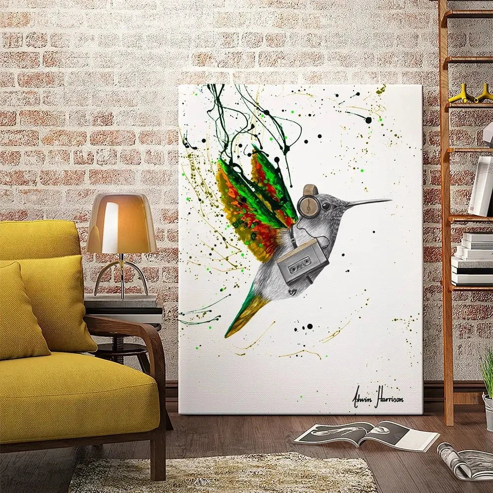 Hummingbird Beats Canvas Print Hummingbird Beats Canvas Print wall art product Ashvin Harrison