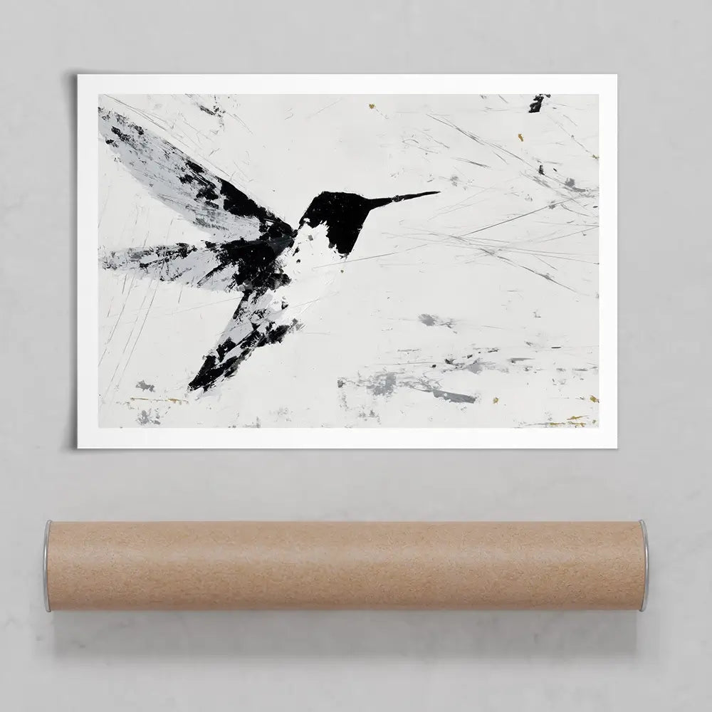 Hummingbird In Flight Art Print Hummingbird In Flight Art Print wall art product Chromatic Storm Studio