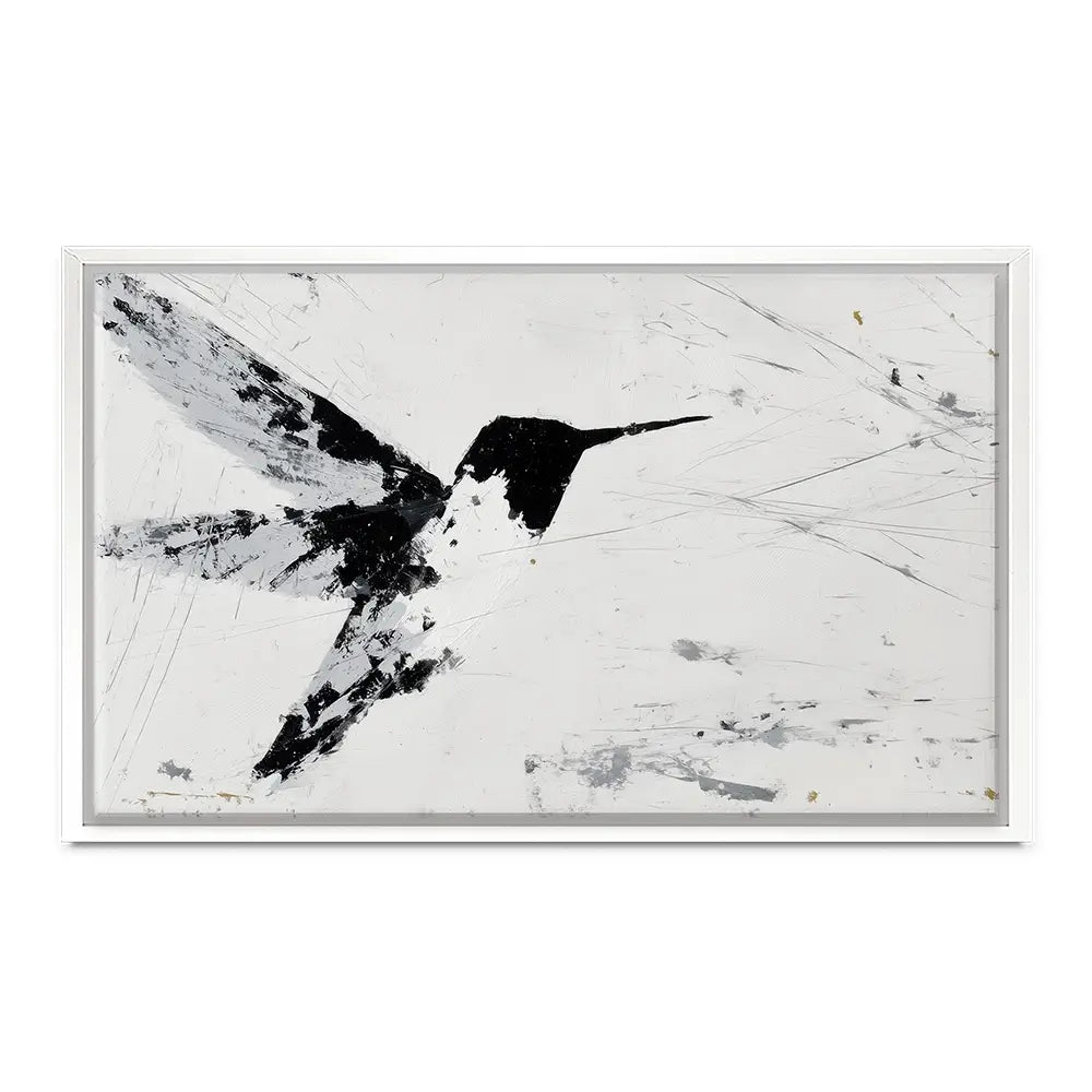 Hummingbird In Flight Canvas Print Hummingbird In Flight Canvas Print wall art product Chromatic Storm Studio