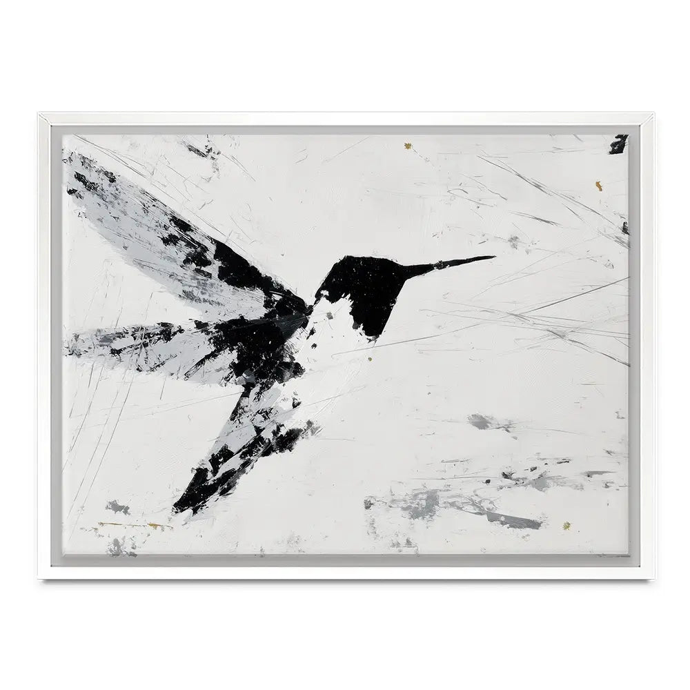 Hummingbird In Flight Canvas Print Hummingbird In Flight Canvas Print wall art product Chromatic Storm Studio