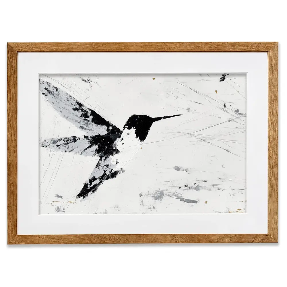 Hummingbird In Flight Framed Art Print Hummingbird In Flight Framed Art Print wall art product Chromatic Storm Studio