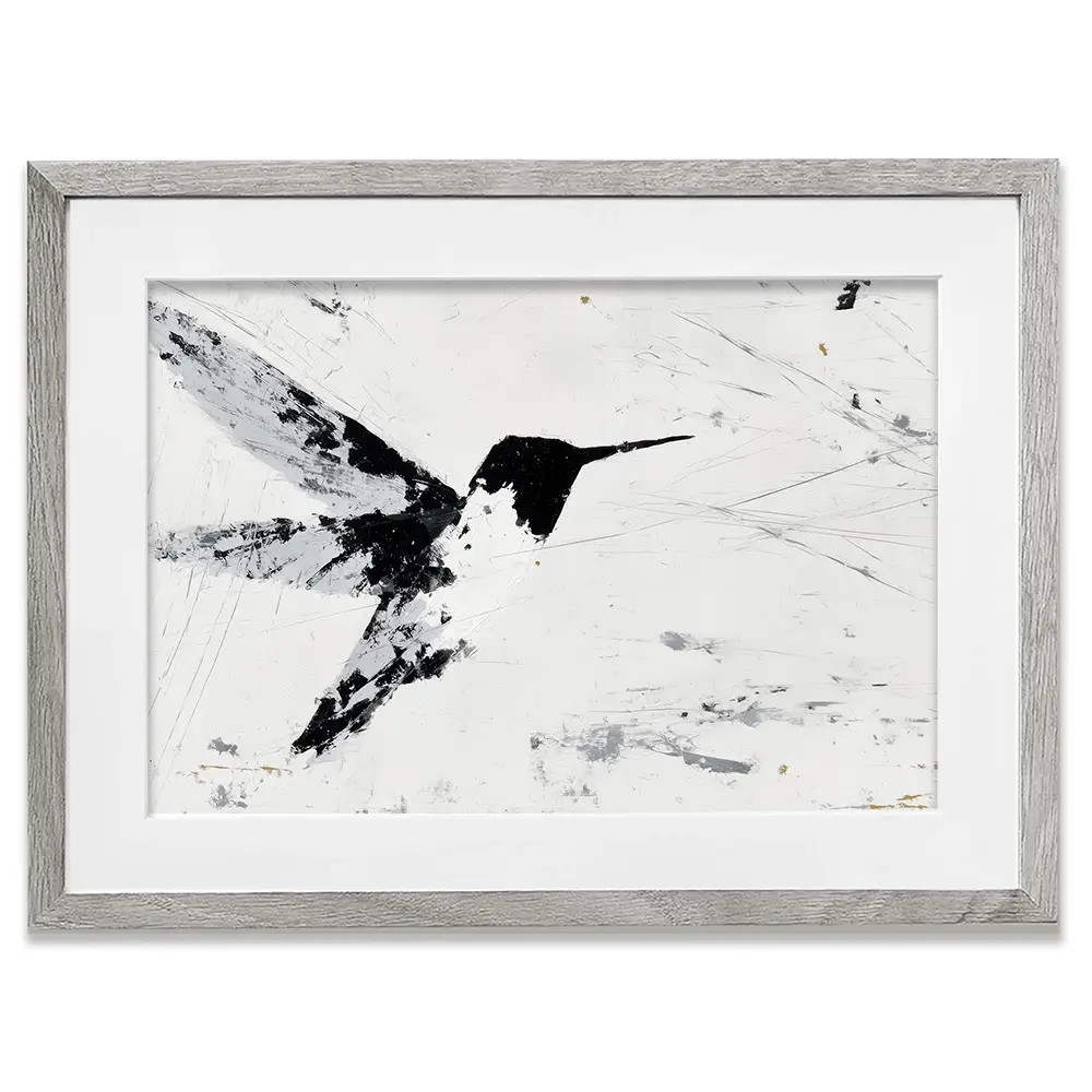 Hummingbird In Flight Framed Art Print Hummingbird In Flight Framed Art Print wall art product Chromatic Storm Studio