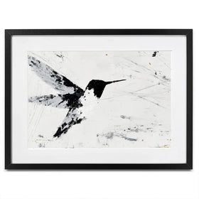 Hummingbird In Flight Framed Art Print Hummingbird In Flight Framed Art Print wall art product Chromatic Storm Studio