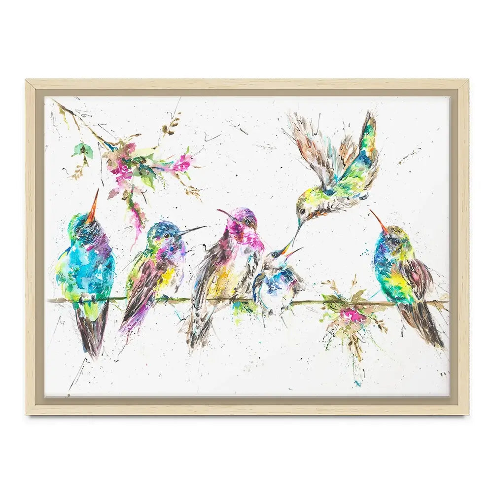 Hummingbirds Canvas Print Hummingbirds Canvas Print wall art product Nicola Jane Rowles