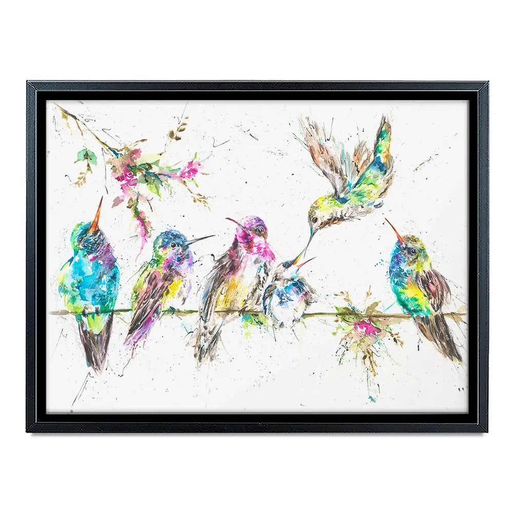 Hummingbirds Canvas Print Hummingbirds Canvas Print wall art product Nicola Jane Rowles