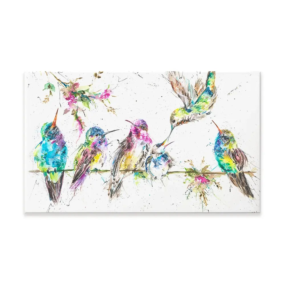 Hummingbirds Canvas Print Hummingbirds Canvas Print wall art product Nicola Jane Rowles