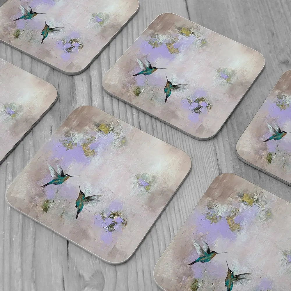 Hummingbirds Delight Coaster Set Hummingbirds Delight Coaster Set wall art product Laure Bury