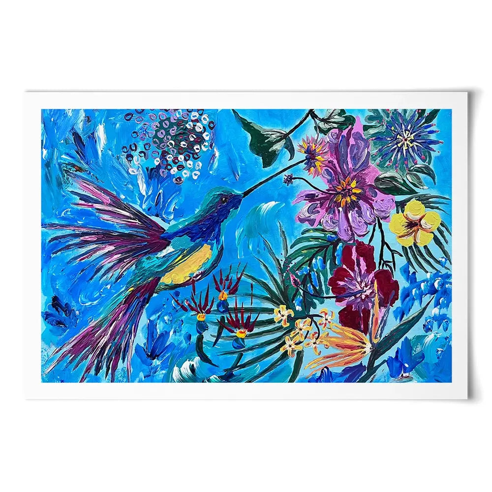 Hummingbirds In Flight Art Print Hummingbirds In Flight Art Print wall art product Jo Mulligan