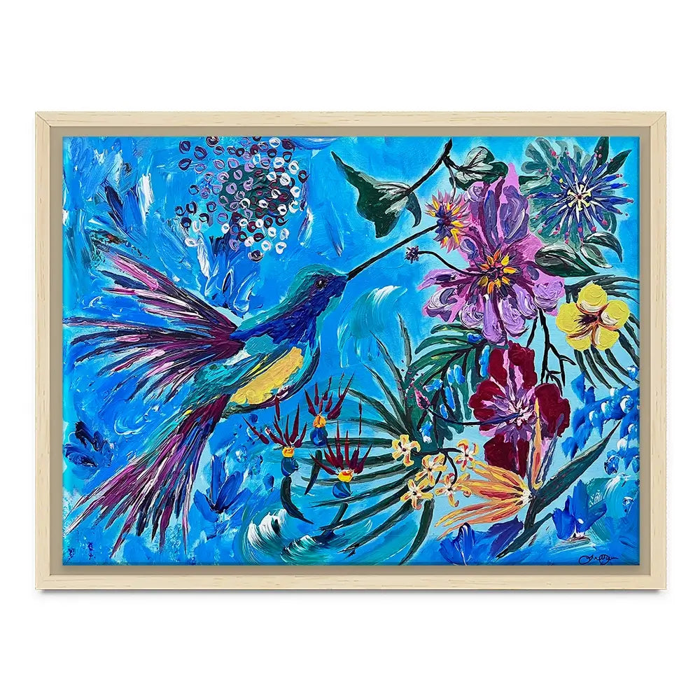 Hummingbirds In Flight Canvas Print Hummingbirds In Flight Canvas Print wall art product Jo Mulligan