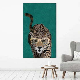 Hunting Leopard Close Up Canvas Print Hunting Leopard Close Up Canvas Print wall art product Sarah Manovski