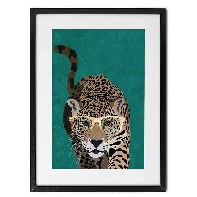 Hunting Leopard Close Up Framed Art Print Hunting Leopard Close Up Framed Art Print wall art product Sarah Manovski