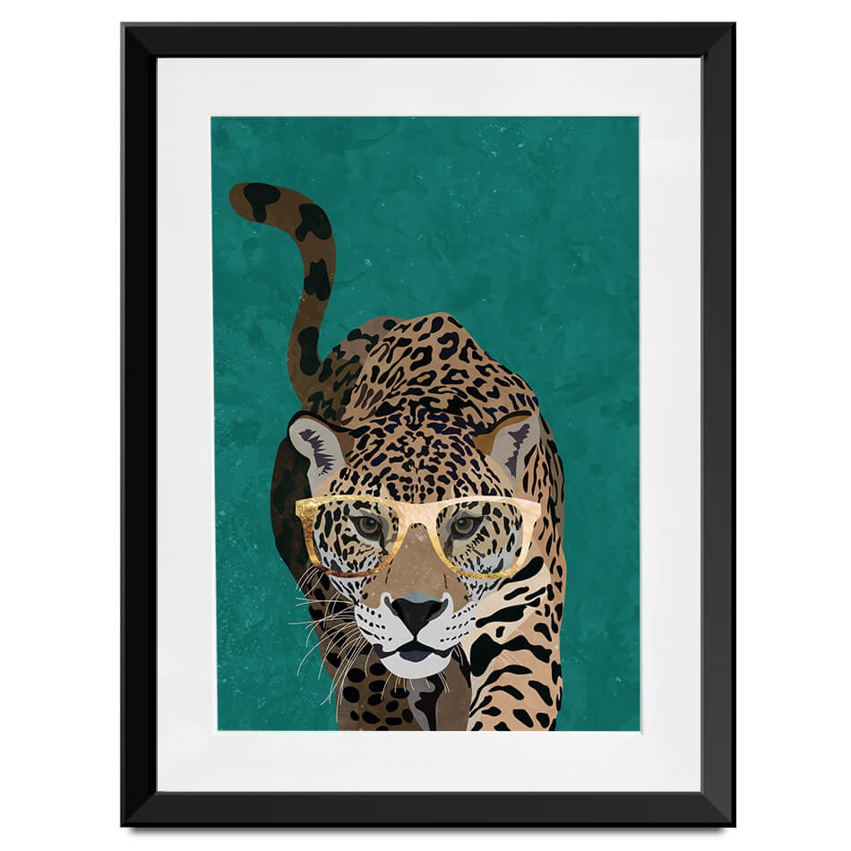 Hunting Leopard Close Up Framed Art Print Hunting Leopard Close Up Framed Art Print wall art product Sarah Manovski