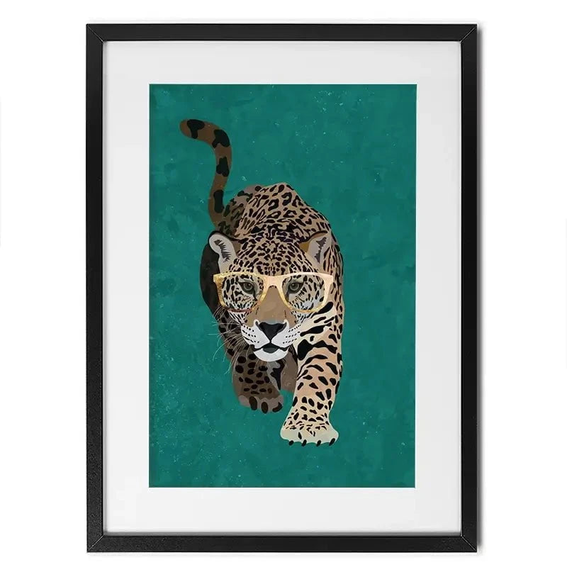 Hunting Leopard Framed Art Print Hunting Leopard Framed Art Print wall art product Sarah Manovski