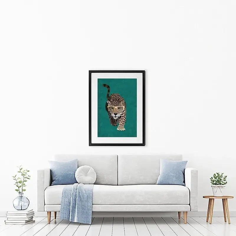 Hunting Leopard Framed Art Print Hunting Leopard Framed Art Print wall art product Sarah Manovski