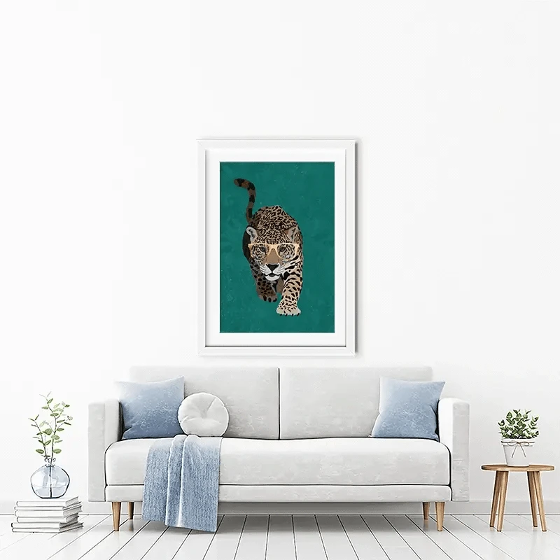 Hunting Leopard Framed Art Print Hunting Leopard Framed Art Print wall art product Sarah Manovski