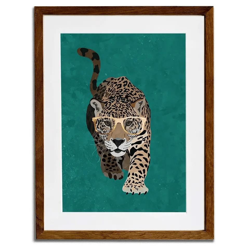 Hunting Leopard Framed Art Print Hunting Leopard Framed Art Print wall art product Sarah Manovski