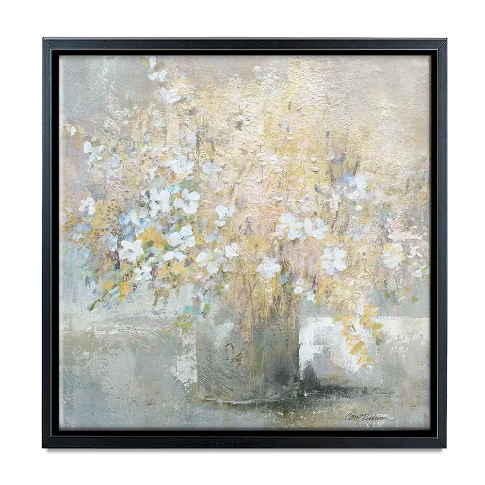 Hushed Gold Bouquet Square Canvas Print Hushed Gold Bouquet Square Canvas Print wall art product Carol Robinson