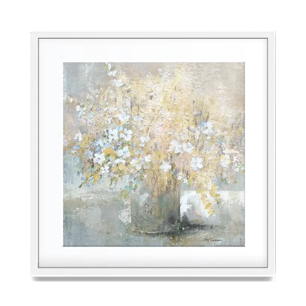 Hushed Gold Bouquet Square Framed Art Print Hushed Gold Bouquet Square Framed Art Print wall art product Carol Robinson