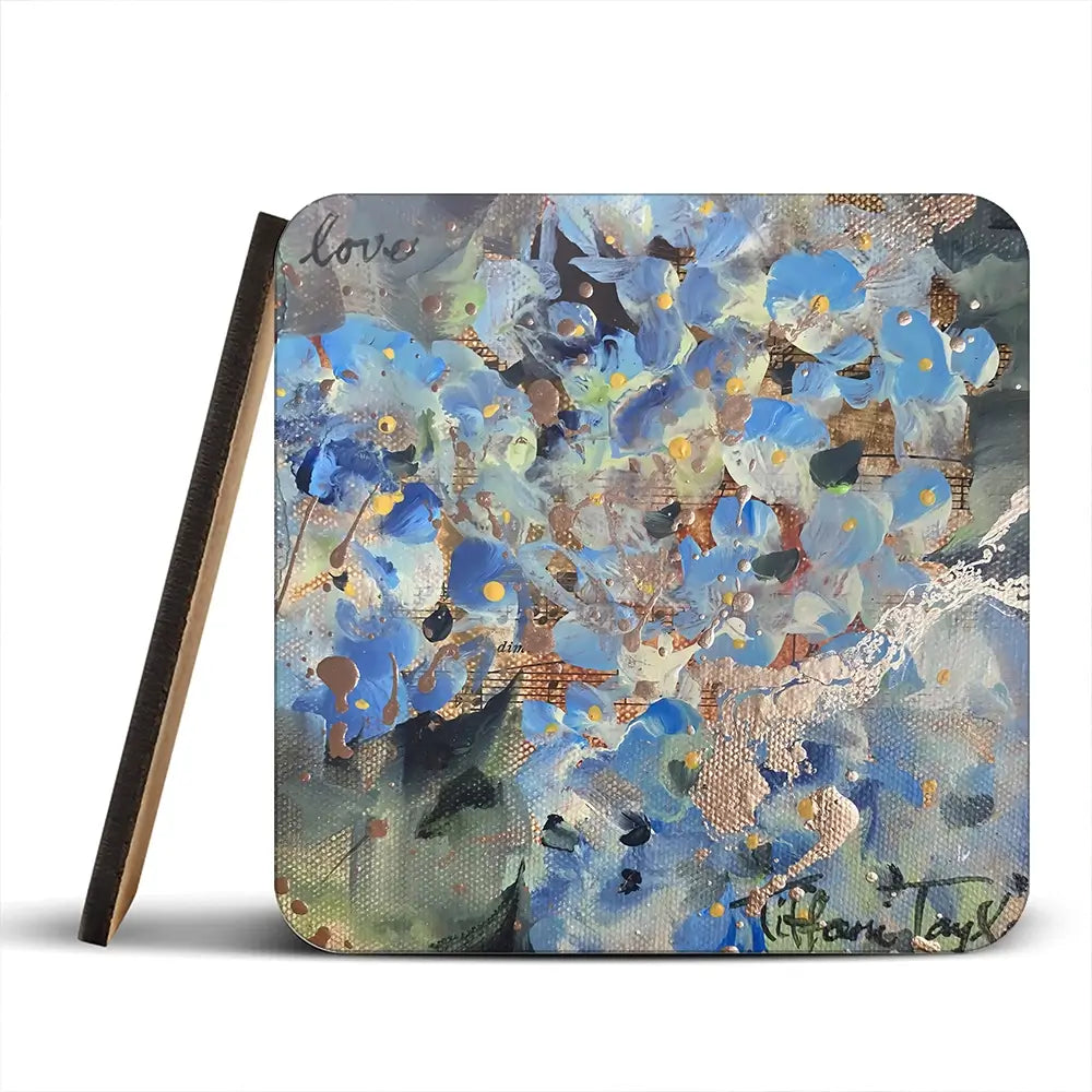 Hydrangeas Love Coaster Set Hydrangeas Love Coaster Set wall art product Tiffani Taylor - Independent