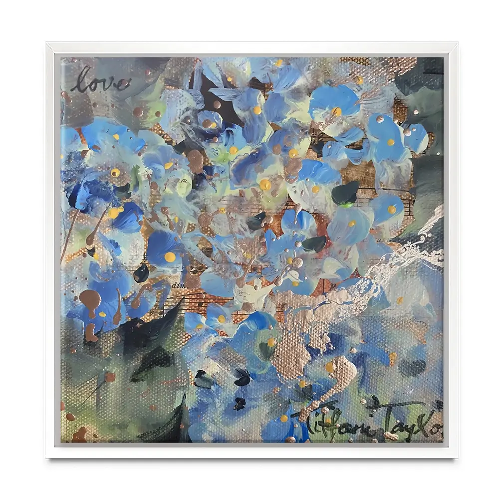 Hydrangeas Love Square Canvas Print Hydrangeas Love Square Canvas Print wall art product Tiffani Taylor - Independent