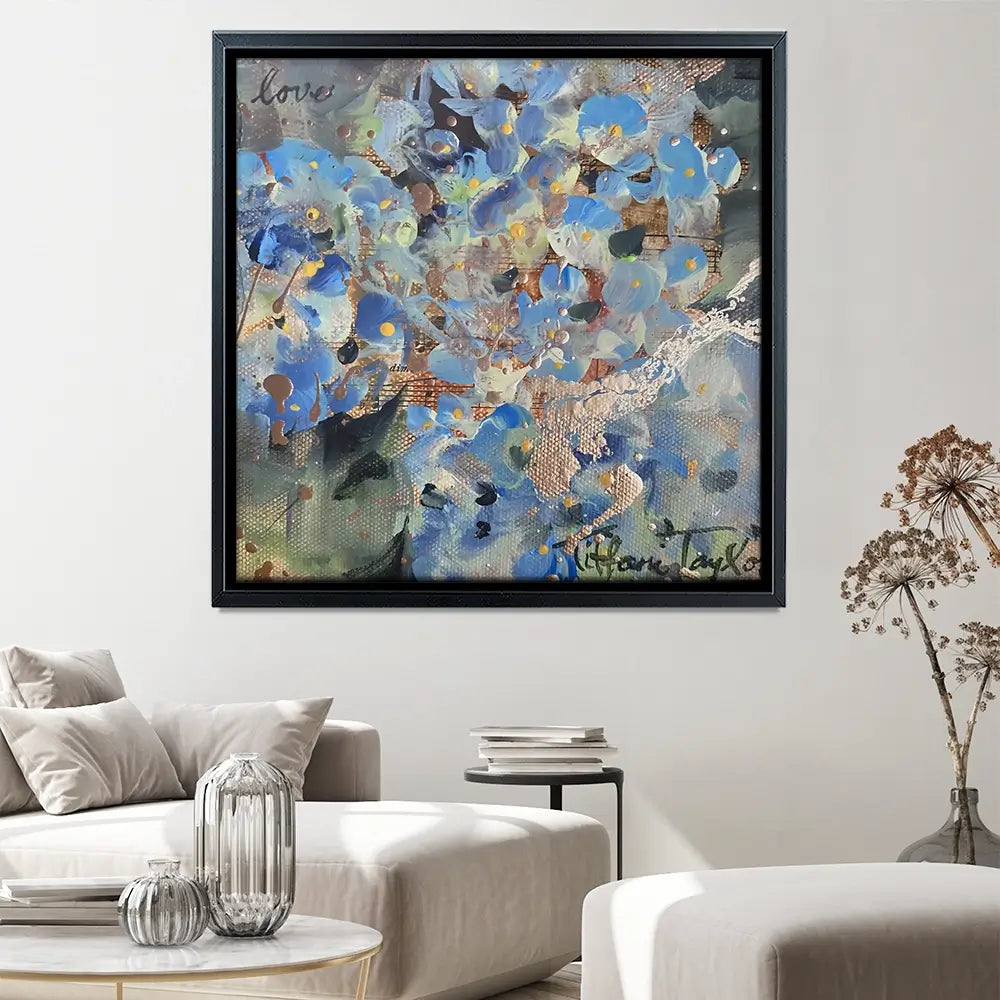 Hydrangeas Love Square Canvas Print Hydrangeas Love Square Canvas Print wall art product Tiffani Taylor - Independent