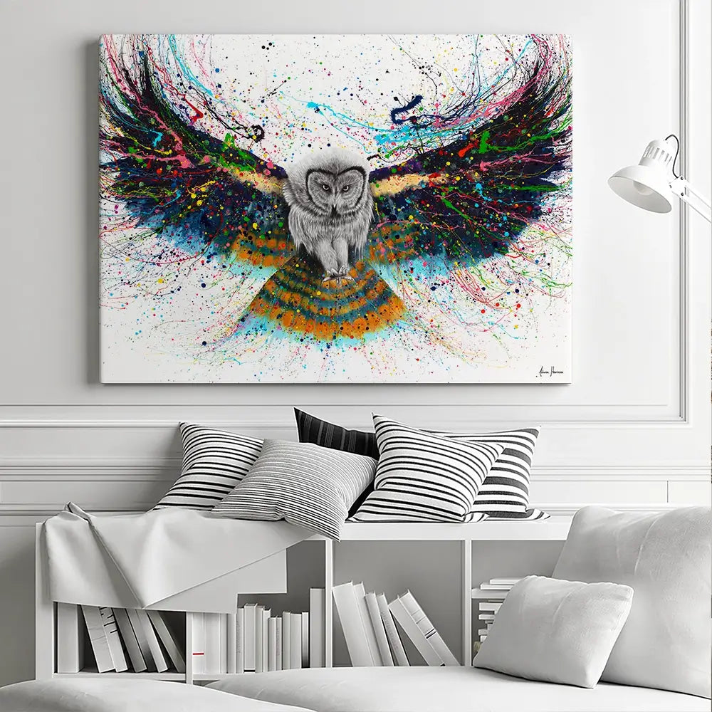 Hypnotic Twilight Owl Canvas Print Hypnotic Twilight Owl Canvas Print wall art product Ashvin Harrison