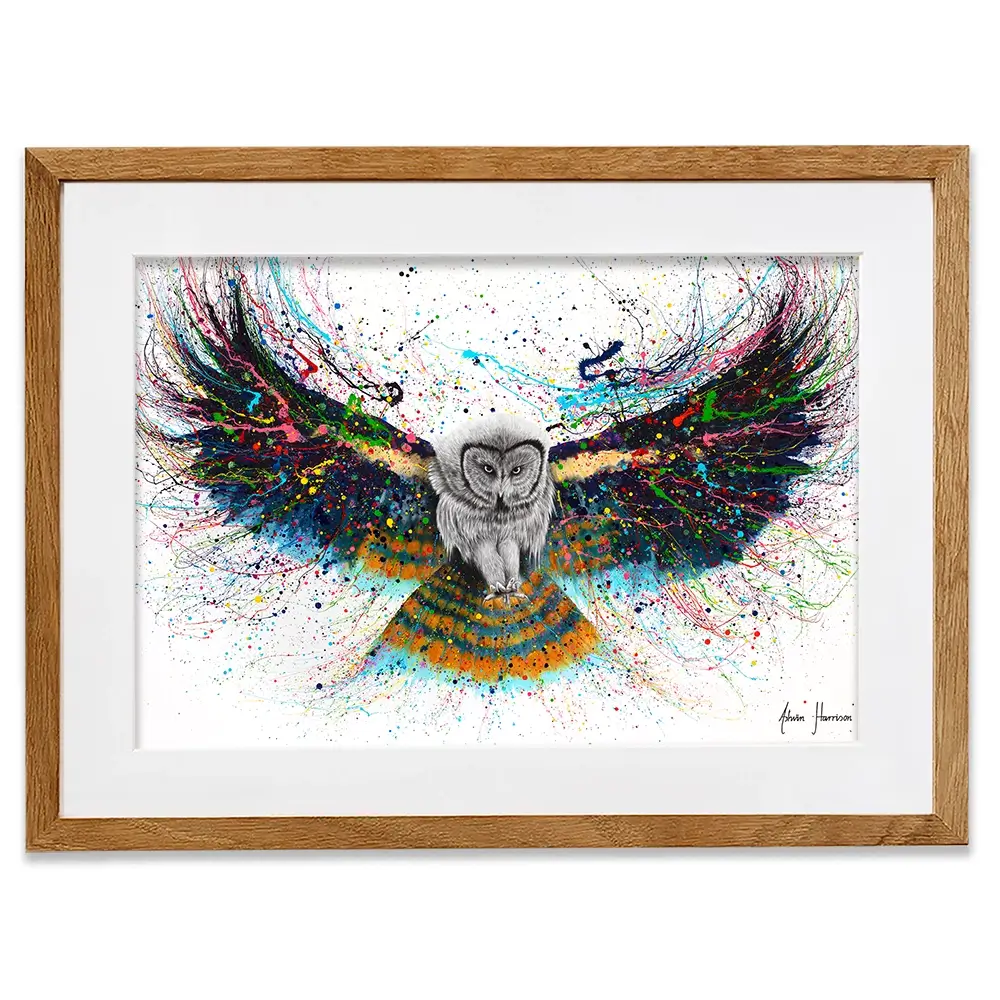 Hypnotic Twilight Owl Framed Art Print Hypnotic Twilight Owl Framed Art Print wall art product Ashvin Harrison
