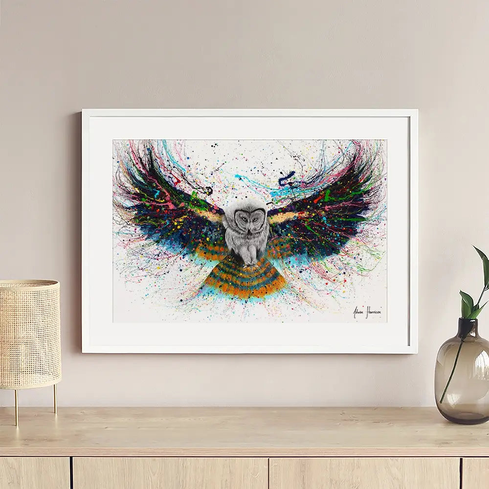 Hypnotic Twilight Owl Framed Art Print Hypnotic Twilight Owl Framed Art Print wall art product Ashvin Harrison