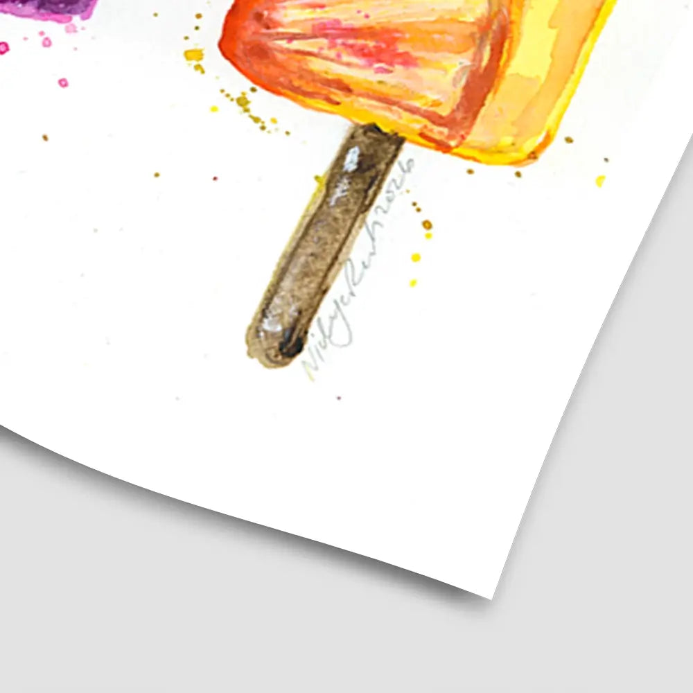 Ice Pops Art Print Ice Pops Art Print wall art product Nicola Jane Rowles