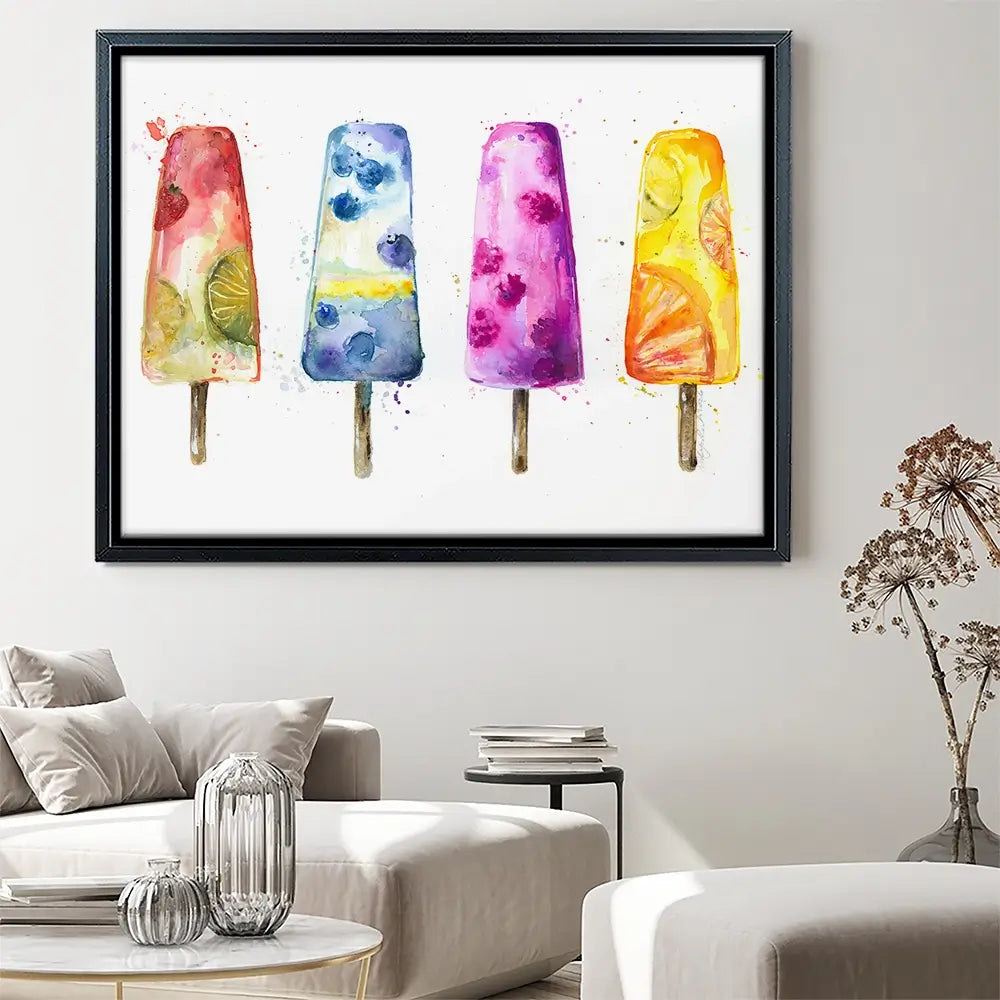 Ice Pops Canvas Print Ice Pops Canvas Print wall art product Nicola Jane Rowles