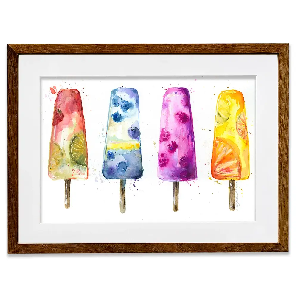 Ice Pops Framed Art Print Ice Pops Framed Art Print wall art product Nicola Jane Rowles