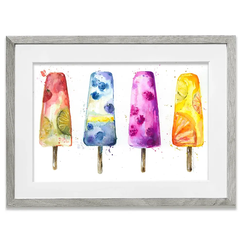Ice Pops Framed Art Print Ice Pops Framed Art Print wall art product Nicola Jane Rowles