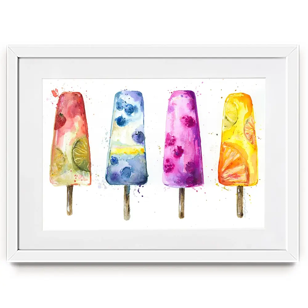 Ice Pops Framed Art Print Ice Pops Framed Art Print wall art product Nicola Jane Rowles