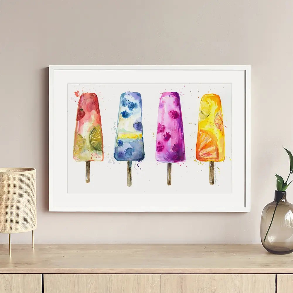 Ice Pops Framed Art Print Ice Pops Framed Art Print wall art product Nicola Jane Rowles