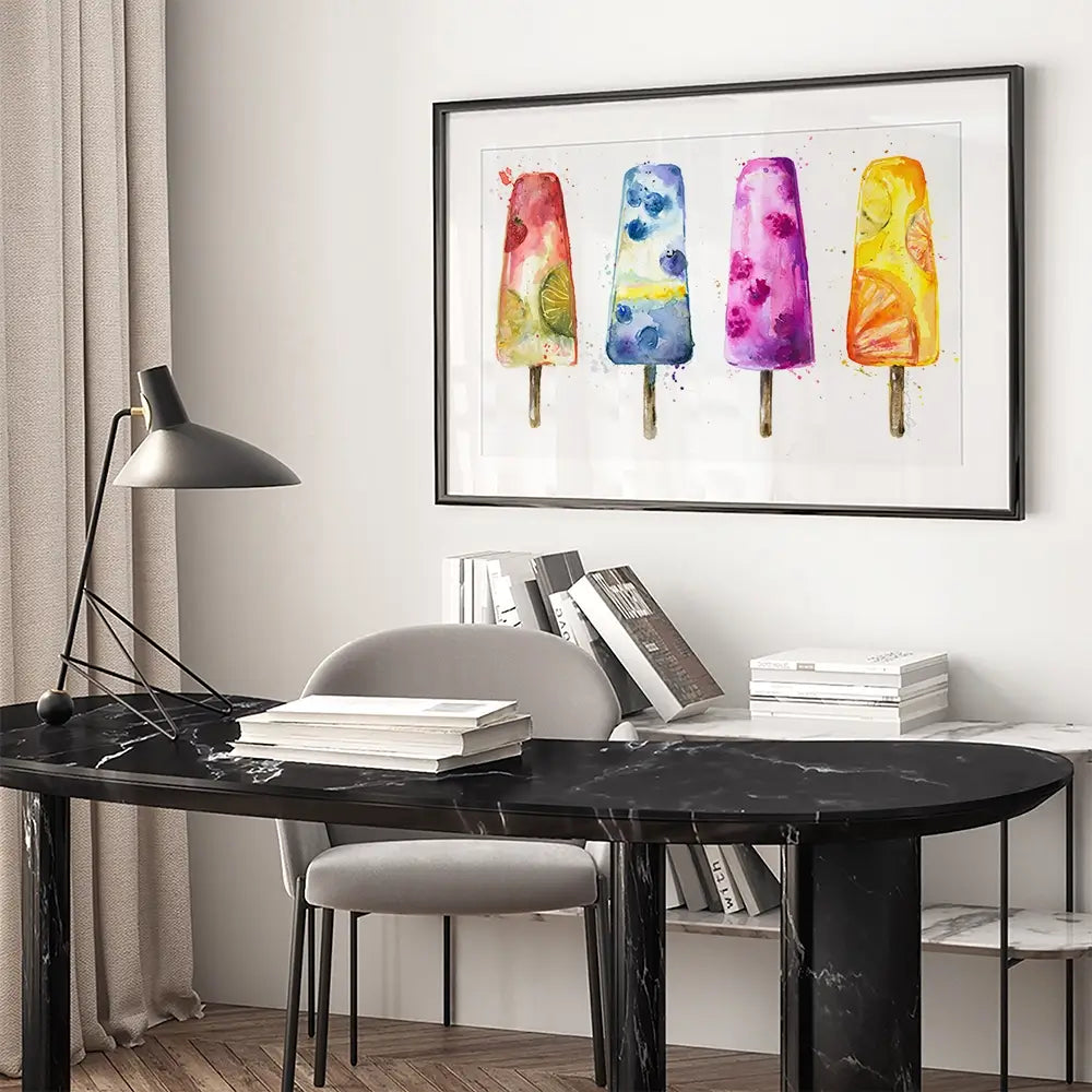 Ice Pops Framed Art Print Ice Pops Framed Art Print wall art product Nicola Jane Rowles