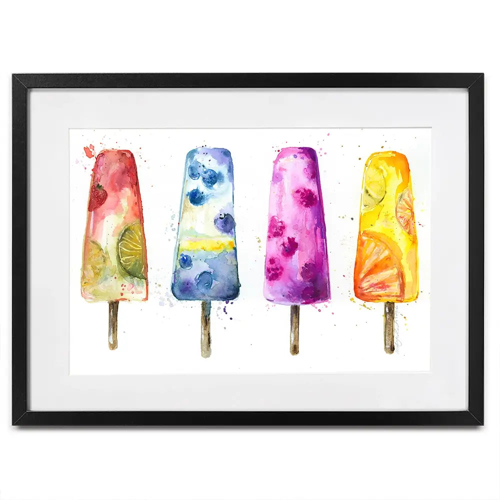 Ice Pops Framed Art Print Ice Pops Framed Art Print wall art product Nicola Jane Rowles
