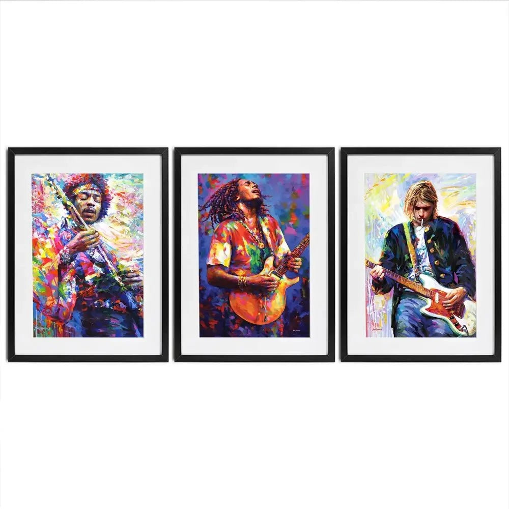 Iconic Men 2 Framed Art Print Trio Iconic Men 2 Framed Art Print Trio wall art product Leon Devenice