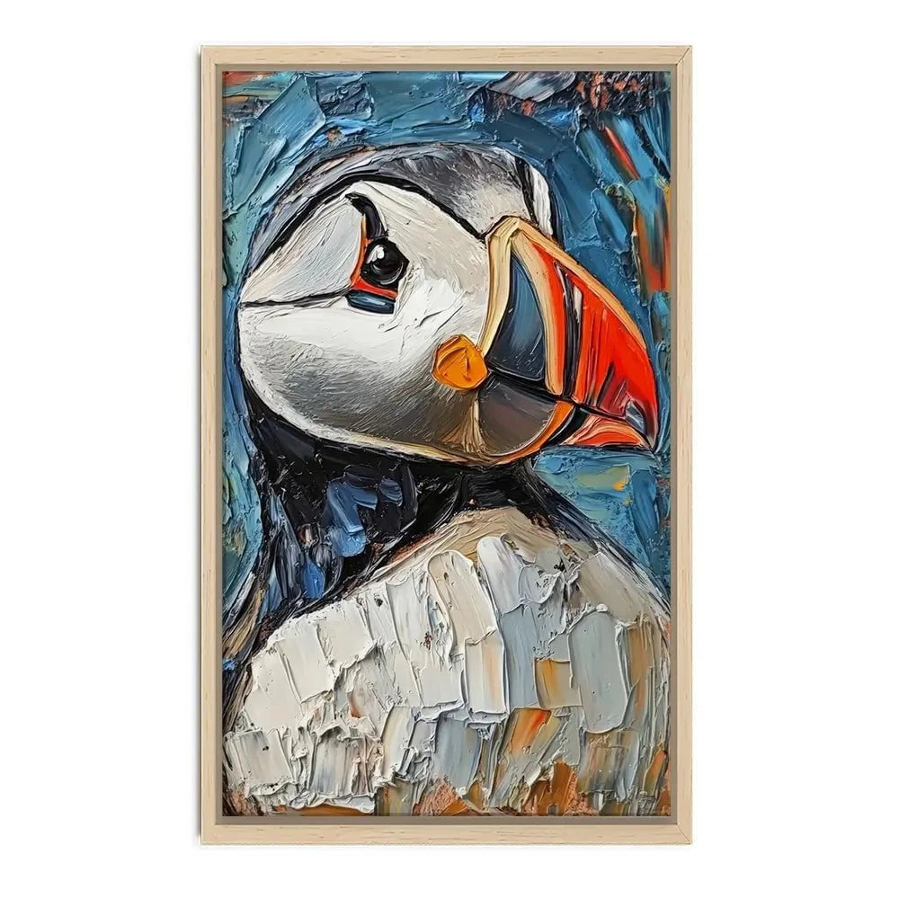 Impasto Puffin Canvas Print Impasto Puffin Canvas Print wall art product David Alexander Elder