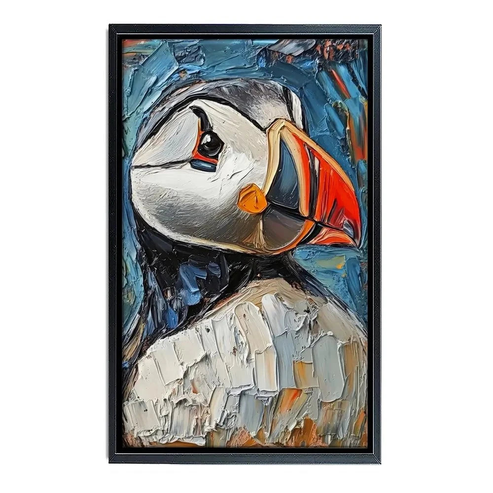 Impasto Puffin Canvas Print Impasto Puffin Canvas Print wall art product David Alexander Elder