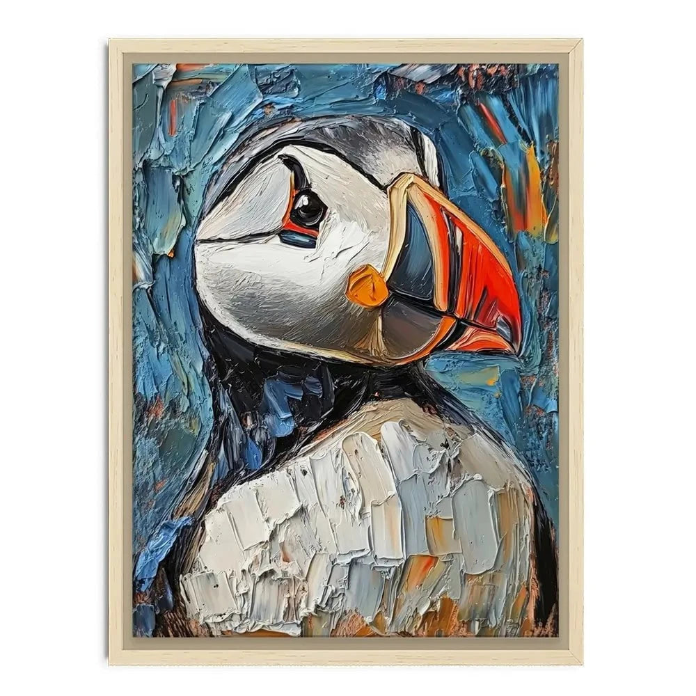 Impasto Puffin Canvas Print Impasto Puffin Canvas Print wall art product David Alexander Elder