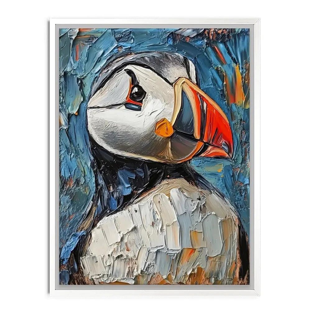 Impasto Puffin Canvas Print Impasto Puffin Canvas Print wall art product David Alexander Elder