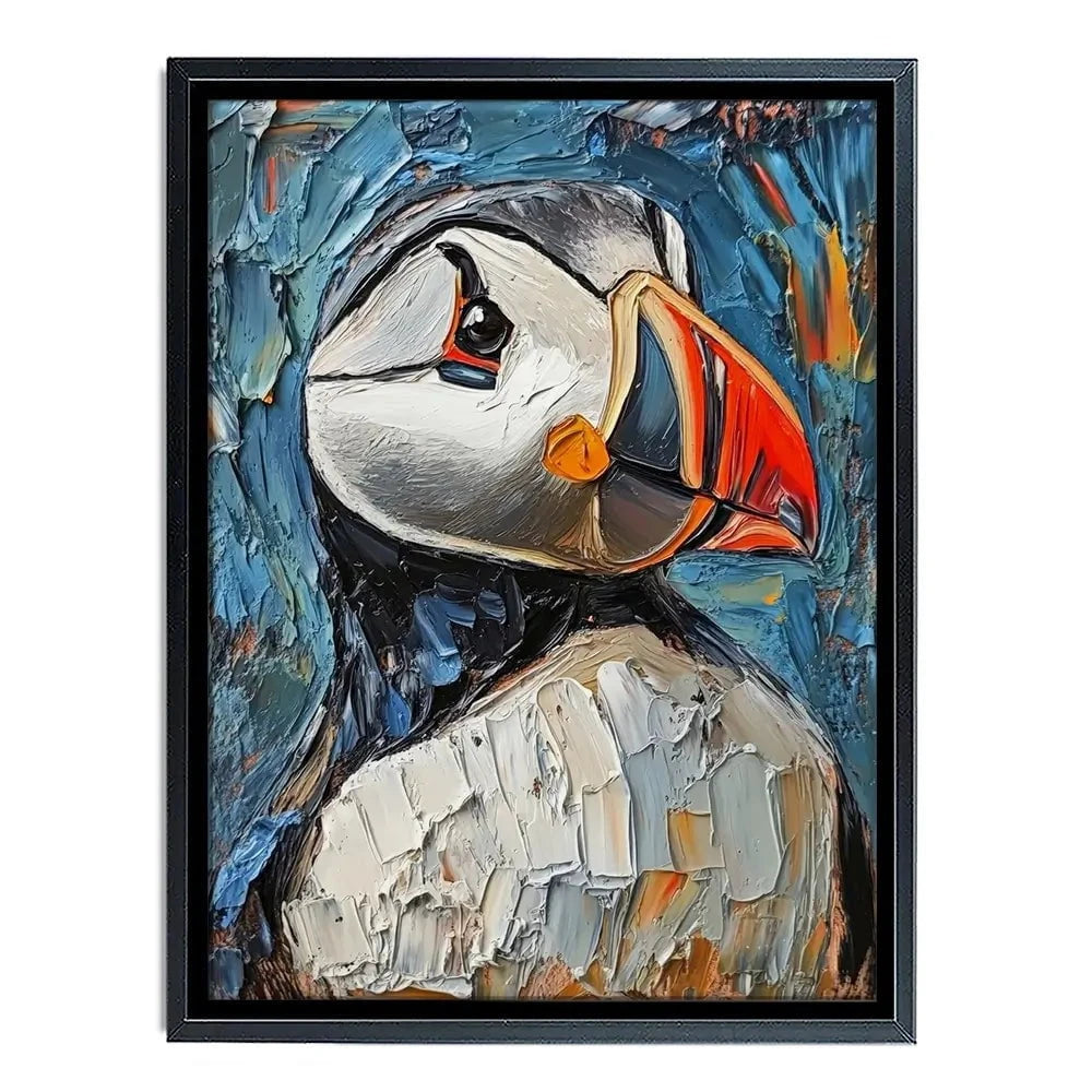Impasto Puffin Canvas Print Impasto Puffin Canvas Print wall art product David Alexander Elder