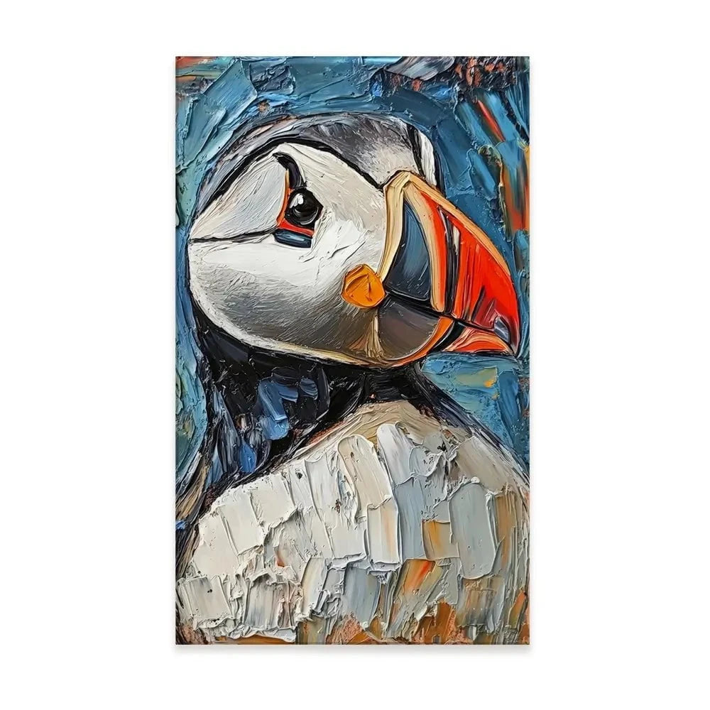 Impasto Puffin Canvas Print Impasto Puffin Canvas Print wall art product David Alexander Elder