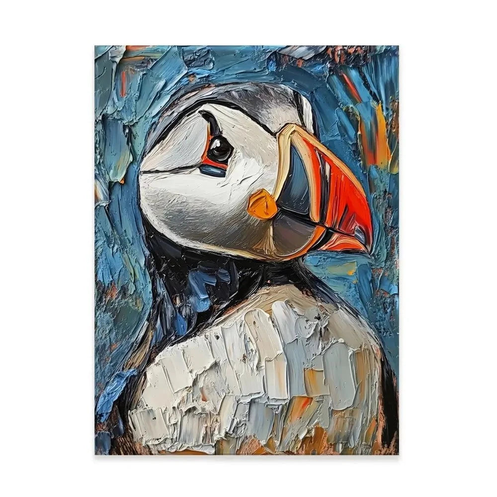 Impasto Puffin Canvas Print Impasto Puffin Canvas Print wall art product David Alexander Elder