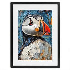 Impasto Puffin Framed Art Print Impasto Puffin Framed Art Print wall art product David Alexander Elder