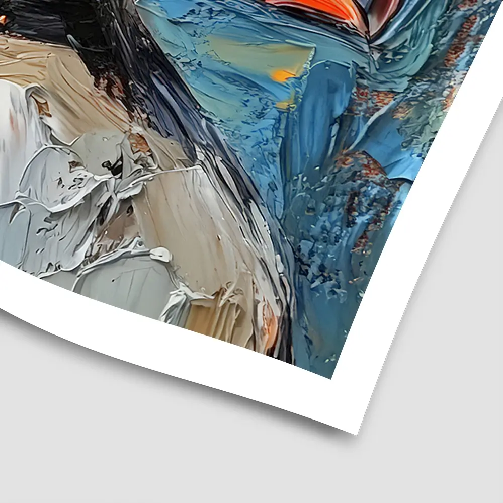 Impasto Puffin Square Art Print Impasto Puffin Square Art Print wall art product David Alexander Elder