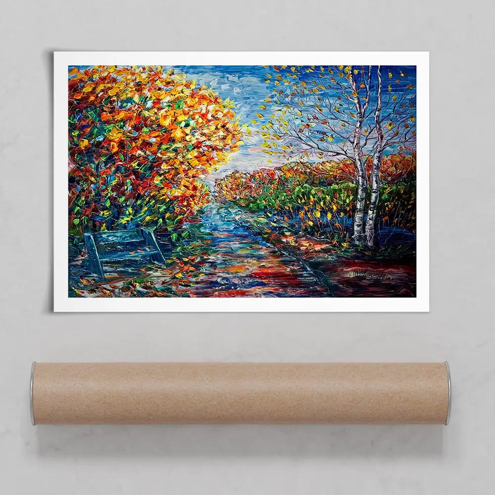 Impressionist Autumn Park Art Print Impressionist Autumn Park Art Print wall art product Lena Owens - Independent