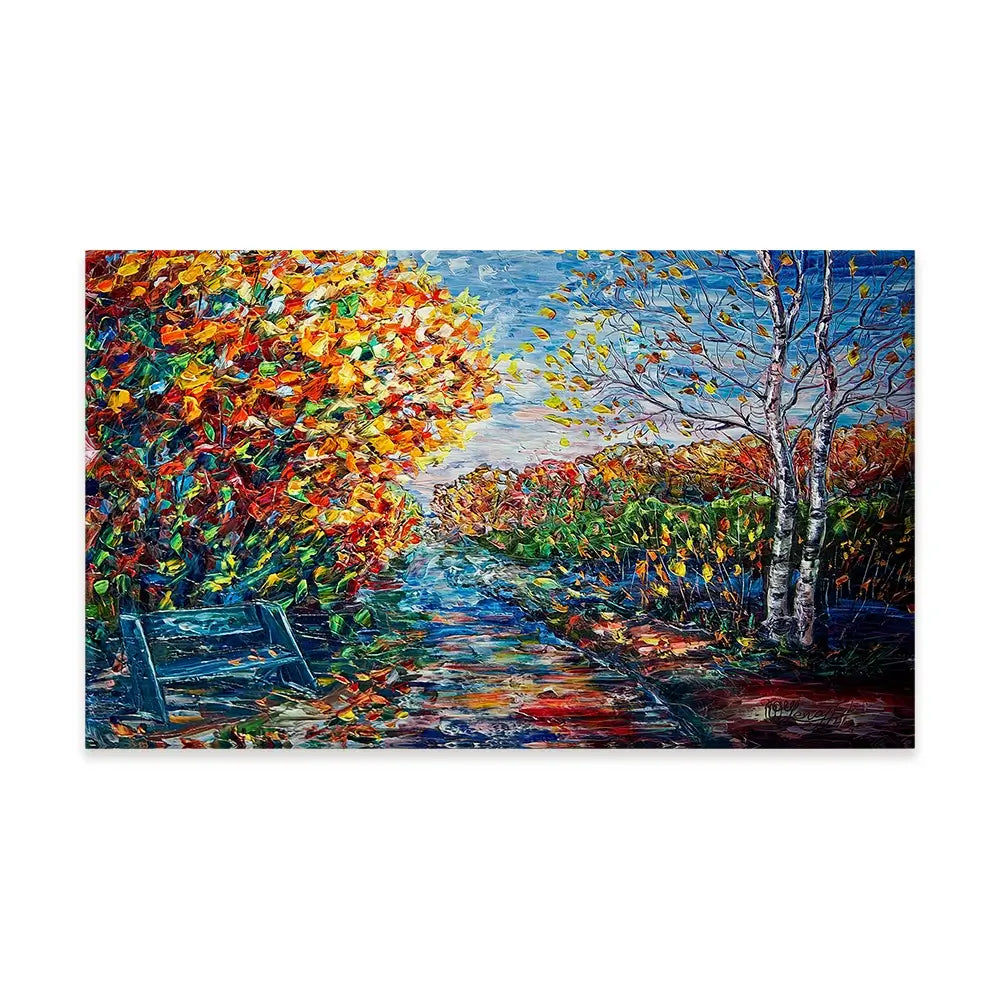 Impressionist Autumn Park Canvas Print Impressionist Autumn Park Canvas Print wall art product Lena Owens - Independent