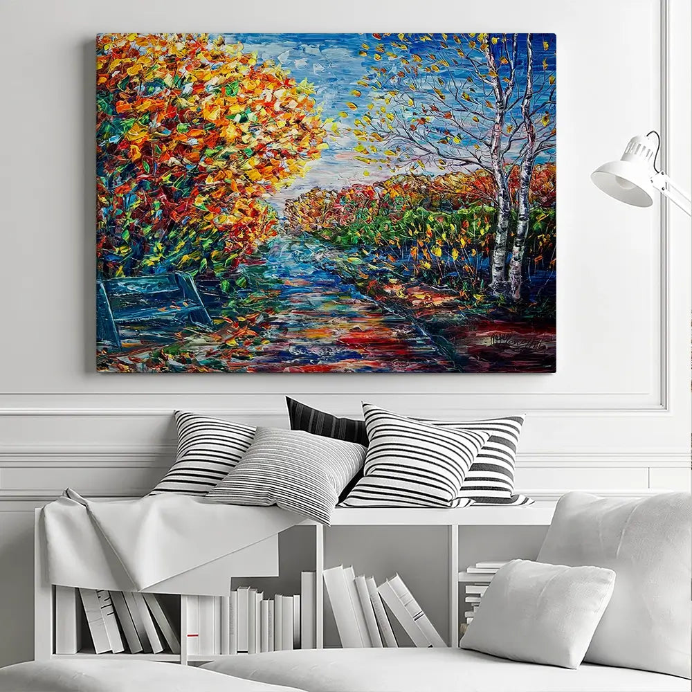 Impressionist Autumn Park Canvas Print Impressionist Autumn Park Canvas Print wall art product Lena Owens - Independent
