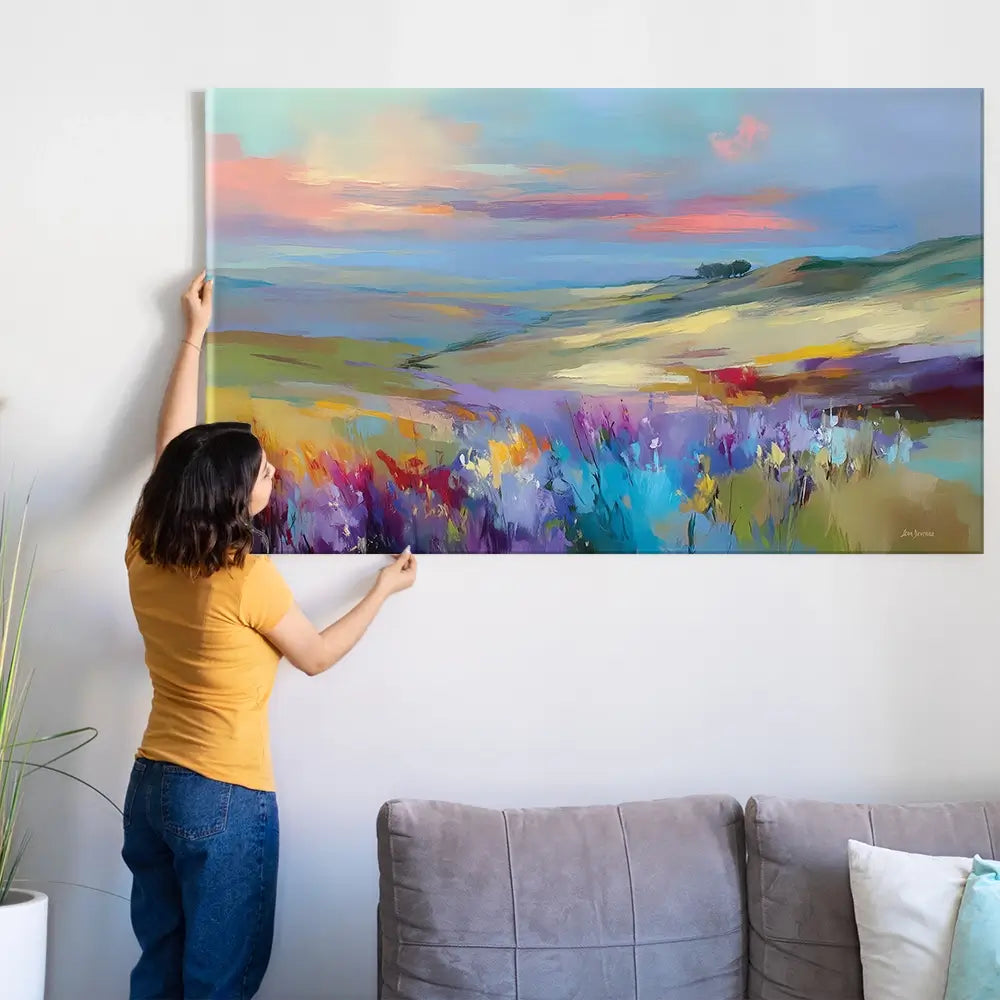 Impressions Of A Peaceful Valley Oversized Canvas Print Impressions Of A Peaceful Valley Oversized Canvas Print wall art product Leon Devenice